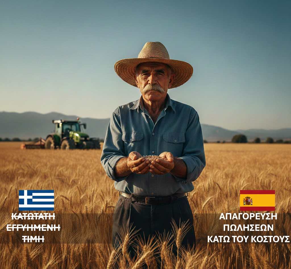 Πώληση πάνω από το κόστος παραγωγής: Νομικό κεκτημένο στην Ε.Ε. - 'παραμύθι' στην Ελλάδα